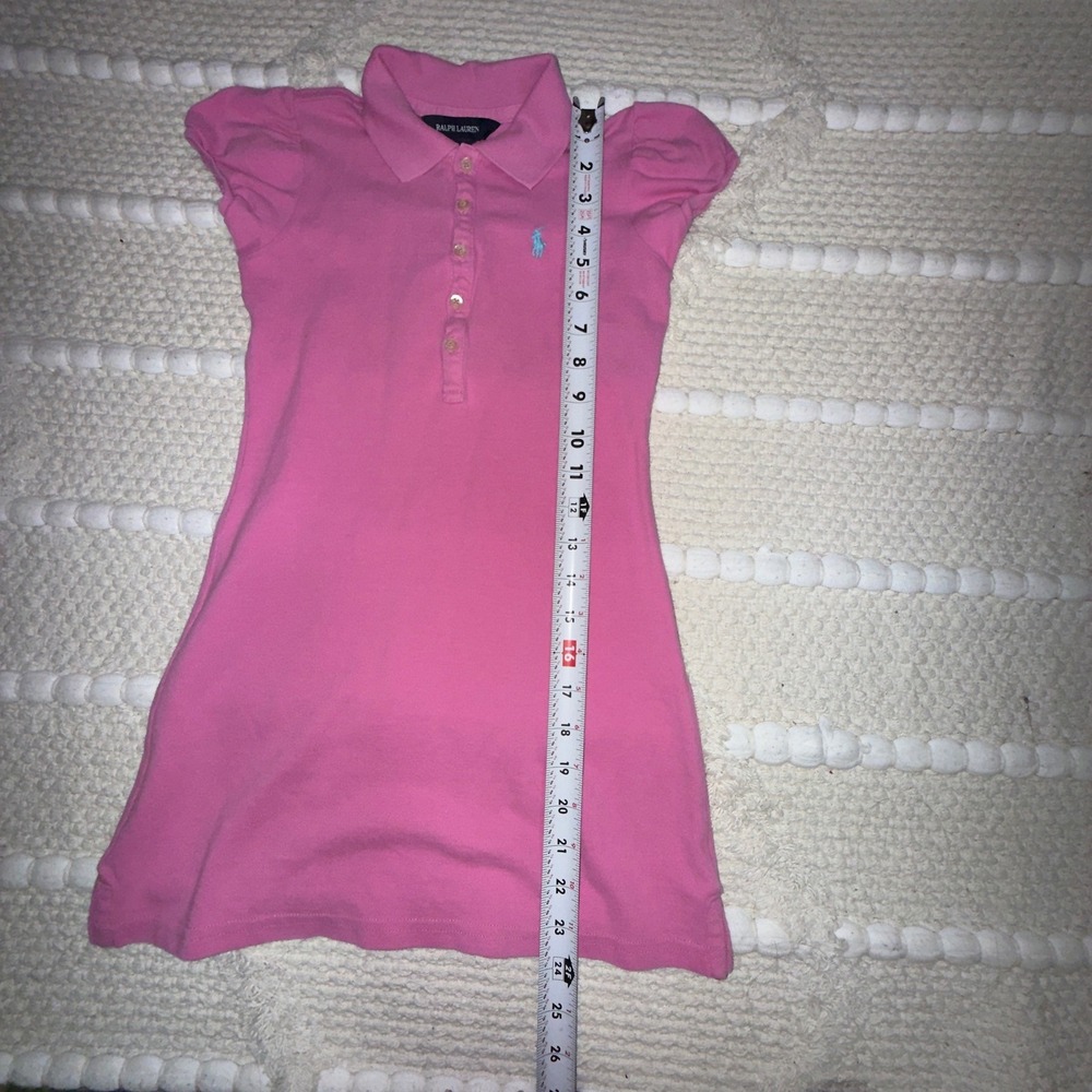 Ralph Lauren Polo Dress S(7) Pink Puff Sleeve Preppy Classic Old Money Pique - Picture 4 of 5